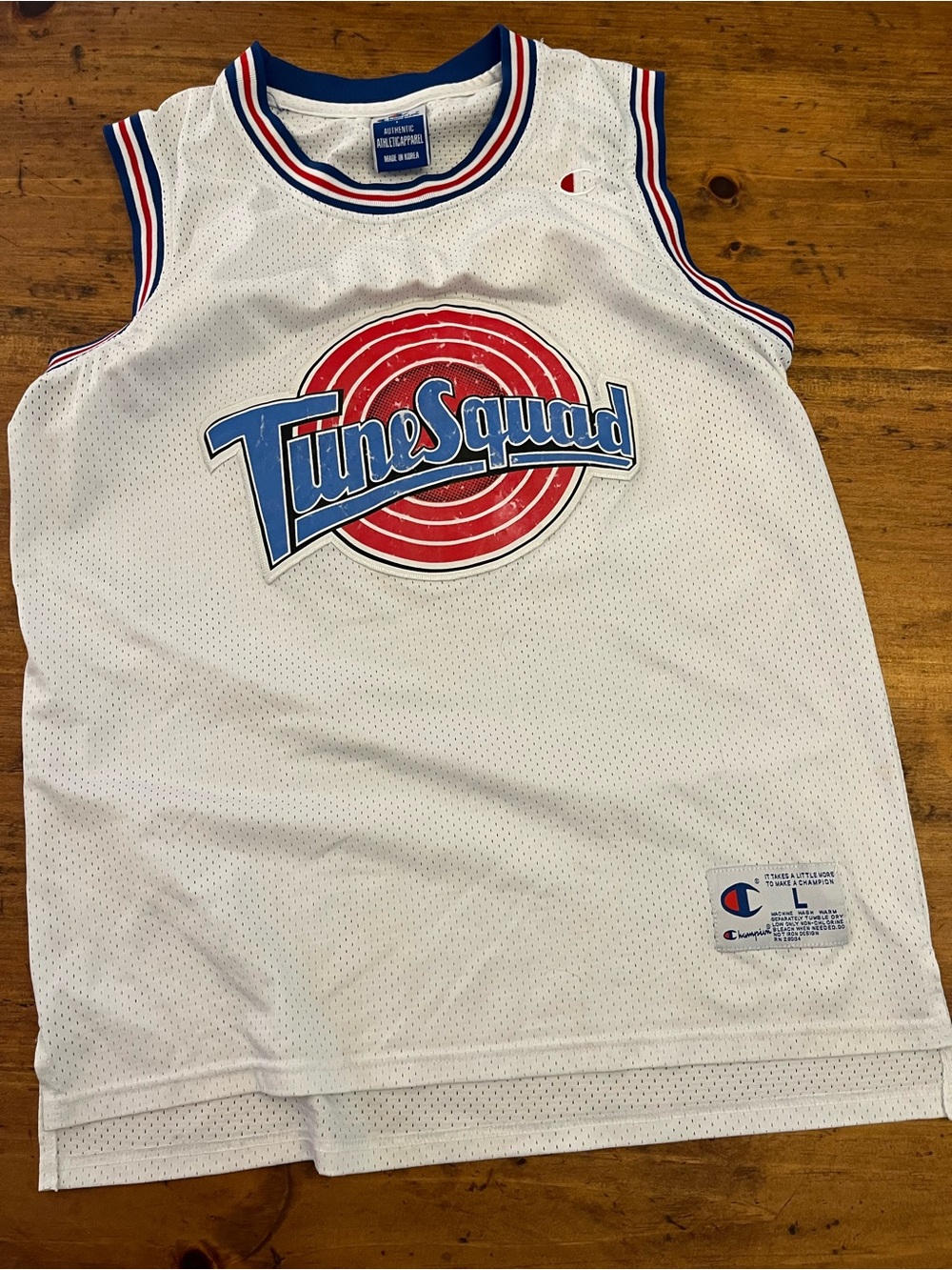 L Champion Space Jams Tune Squad White Jersey